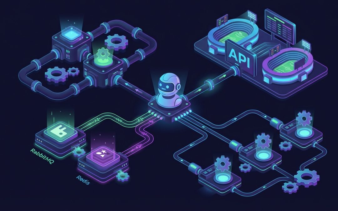 How to use queues (RabbitMQ/Redis) if the bot is growing in load?