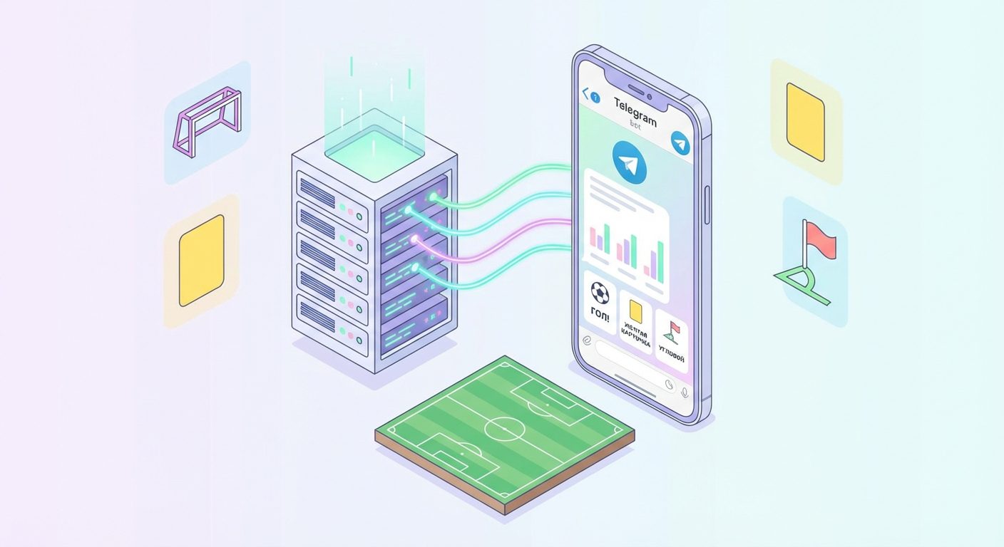 Как сделать бота, который присылает уведомления о голах, угловых и карточках?