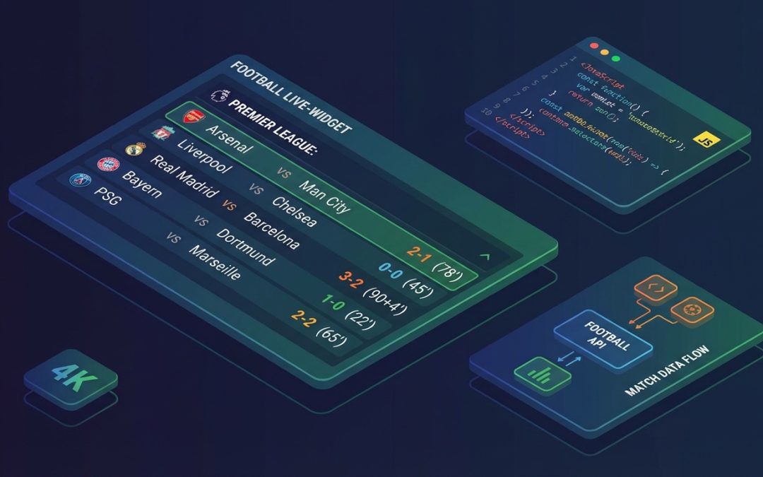 How to create your own football live score widget for a website?